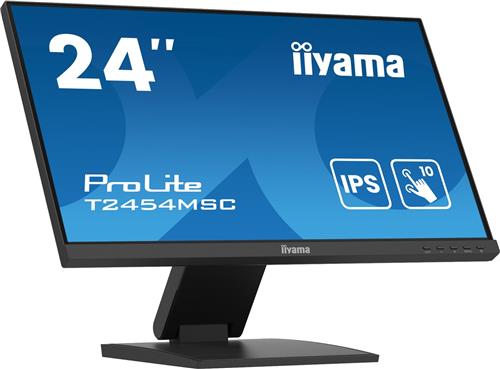 iiyama ProLite T2454MSC-B2AG - Touchscreen Monitor - 24'' IPS - 1920 x 1080 Full HD - 75 Hz - 4 ms - 300 cd/m² - 1000:1 - zwart