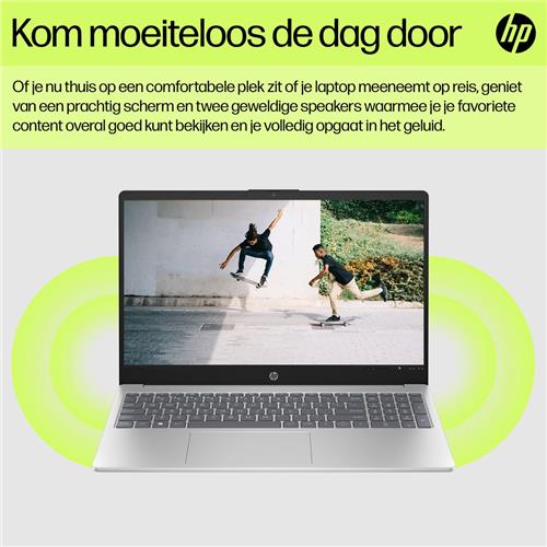 HP Laptop 15-fd0071nd Intel® Core i7 i7-1355U 39,6 cm (15.6") Full HD 16 GB DDR4-SDRAM 512 GB SSD Wi-Fi 6 (802.11ax) Windows 11 Home Zilver